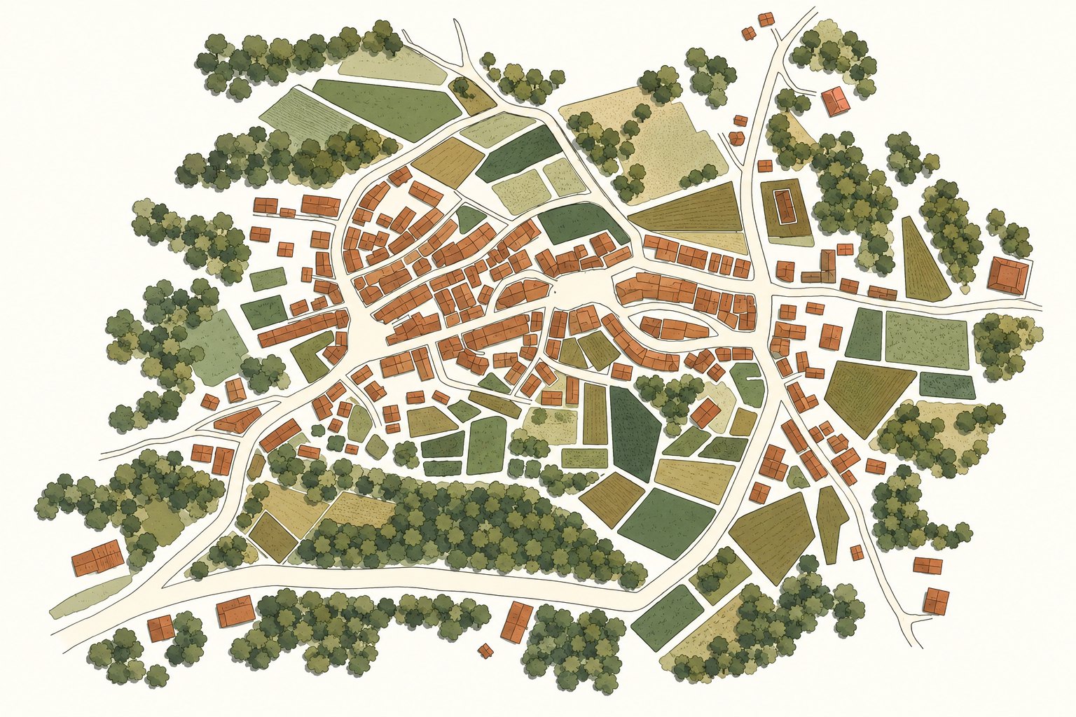 Mapa da aldeia